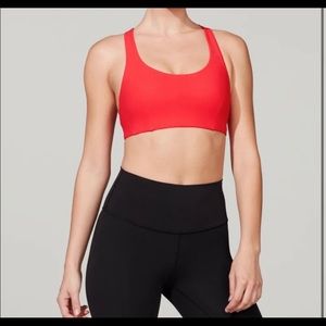 Lululemon carnation red strong identity bra size 4